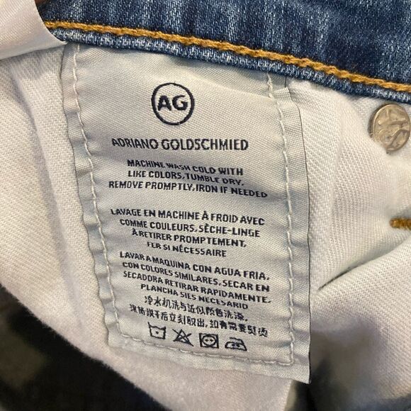 AG Adriano Goldschmeid The Stilt Cigarette Leg Distressed Destroyed Jeans - Picture 7 of 11